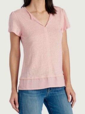 Sanctuary Women's Uptown Tiered Hem Linen Tee - Adobe - 2x